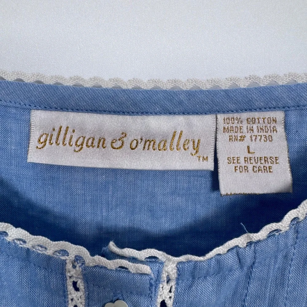 NWT Gilligan OMalley L Babydoll Sleep Dress Nightgown Cotton Cottagecore Grandma